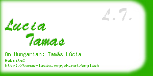 lucia tamas business card